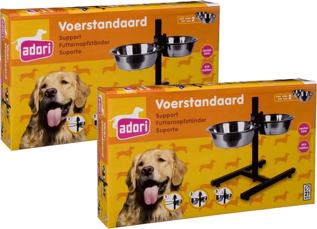 H Standaard Inclusief 2 Bakken - Hondenvoerbak - 2 x 21 cm