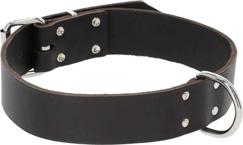 Halsband Softleder Met Print - Hondenhalsband - 70x4 cm von Adori in Donkerbruin – Produktfoto