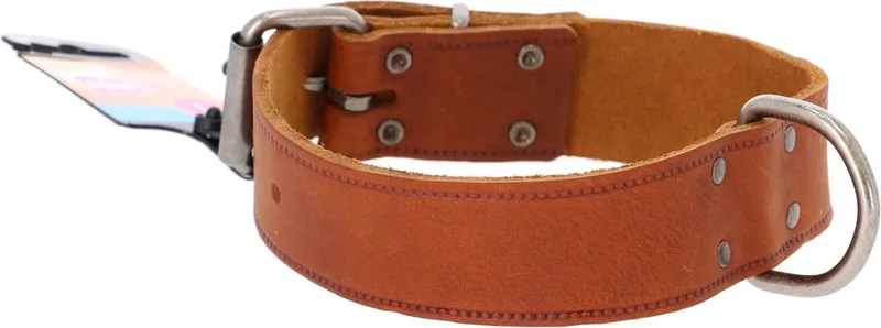 Halsband Vetleder Met Print - Hondenhalsband - 55x4 cm de Adori en Cognac – photo produit