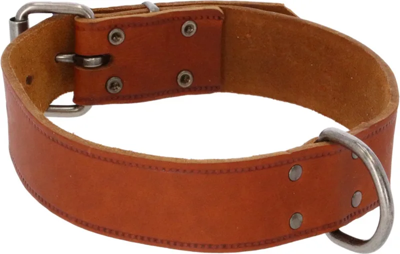 Halsband Vetleder Met Print - Hondenhalsband - 65x4 cm by Adori in Cognac – product photo