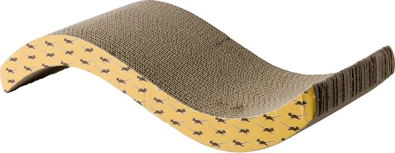 Kartonnenkrabplank Wave - Krabpalen - 54x20 cm by Adori in Brown – product photo