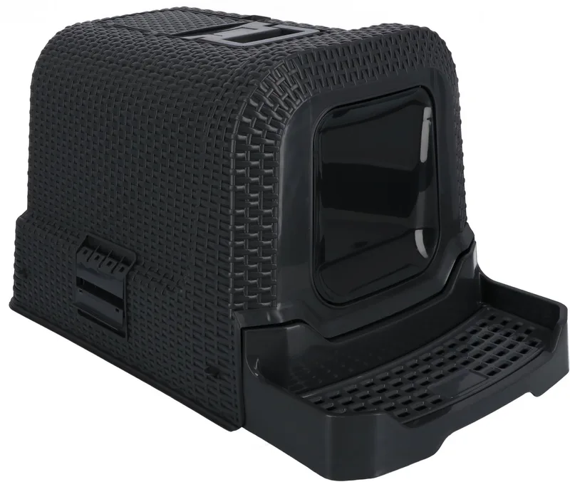 Kattentoilet Rattan 69x42x41 cm - Kattenbak by Adori in Anthracite – product photo