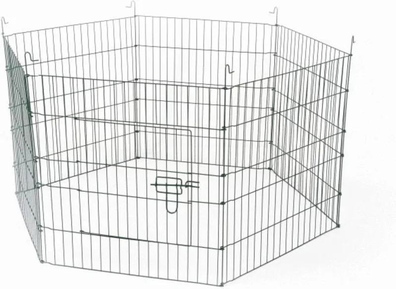 Konijnenren Metaal - Dierenverblijf - 60x60 cm de Adori en Noir – photo produit