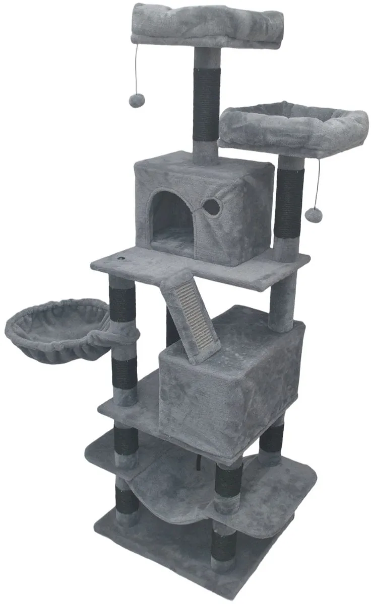 Krabpaal Balou - Krabmeubel - 45x55x168 cm Zwart by Adori in Dark grey – product photo