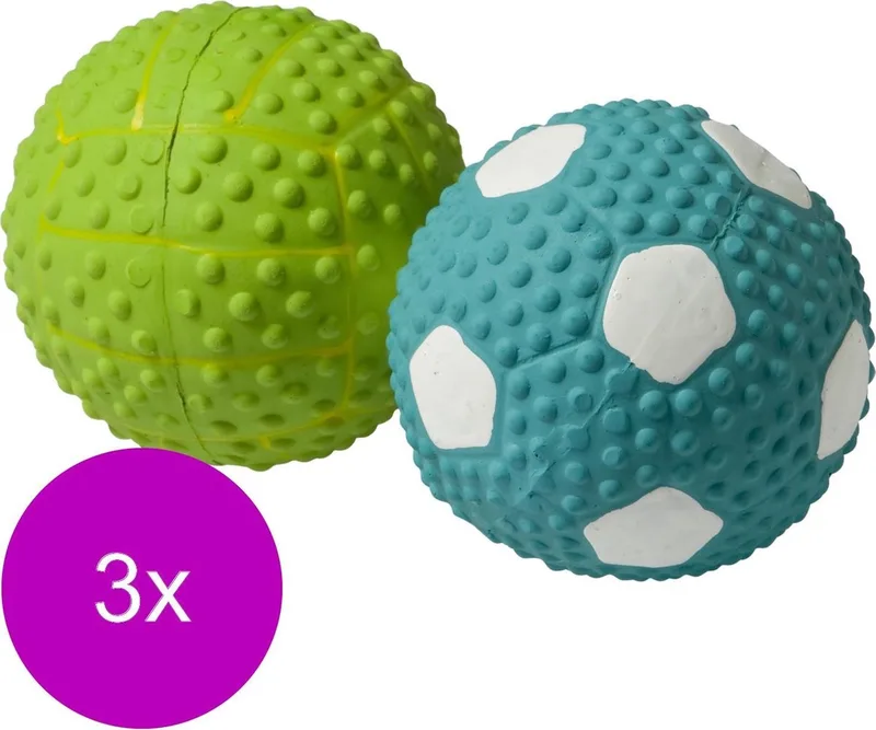 Latex Toy Bal Met Pieper - Hondenspeelgoed - 3 x 9.5 cm by Adori in Assorti – product photo