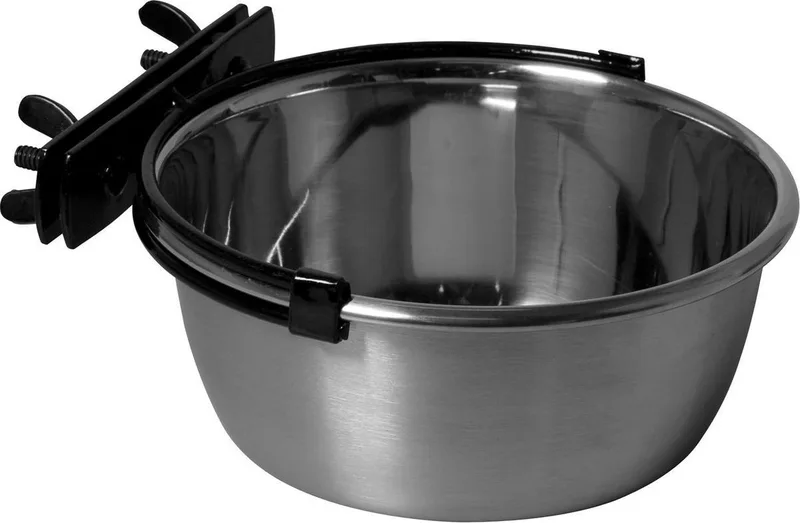 Rvs Bak Met Schroefbevestiging - Hondenvoerbak - Ø14.5 cm by Adori in Donkerbruin – product photo