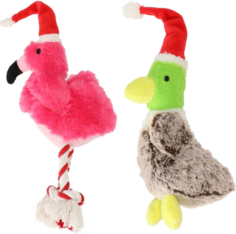 Speelgoed Kerst Vogelrock - Hondenspeelgoed - 40x18x12 cm de Adori en Multicolore – photo produit