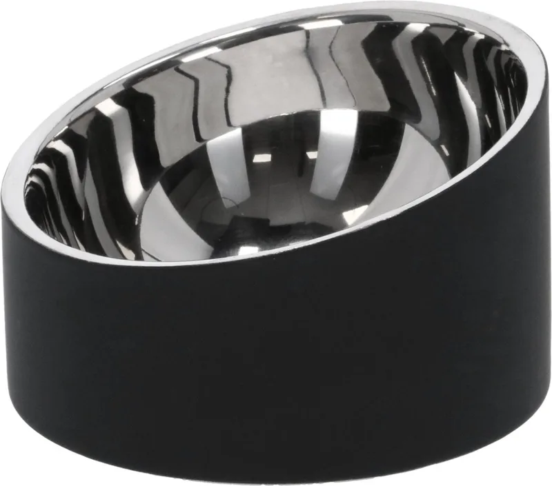 Voerbak Dubbelwandig Scarlett - Hondenvoerbak - Ø12x7.5 cm von Adori in Schwarz – Produktfoto