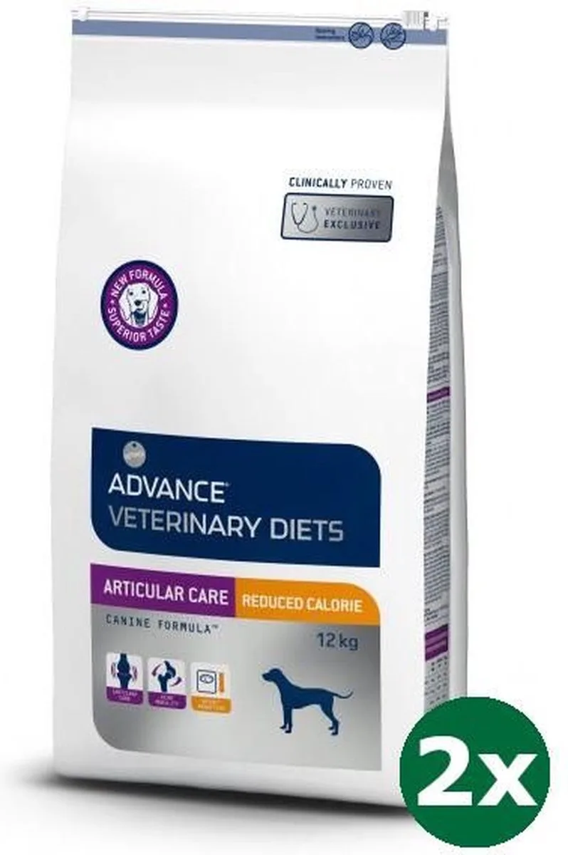 2x12 kg Advance veterinary diet dog articular gewrichten minder calorieën hondenvoer by Advance – product photo