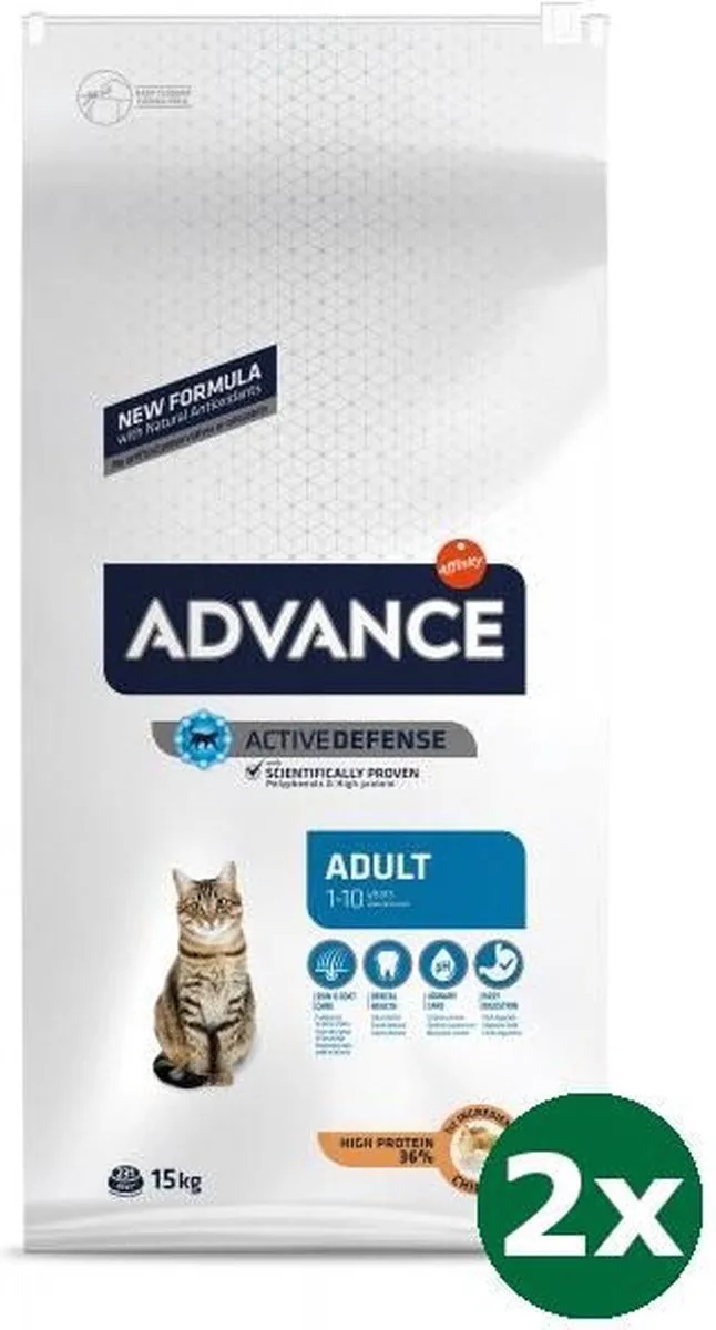 cat adult chicken / rice kattenvoer 2x 15 kg de Advance – photo produit