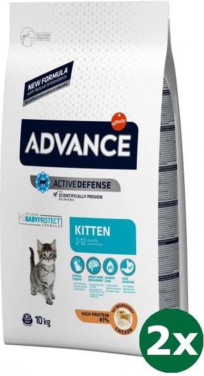 cat kitten chicken / rice kattenvoer 2x 10 kg by Advance – product photo