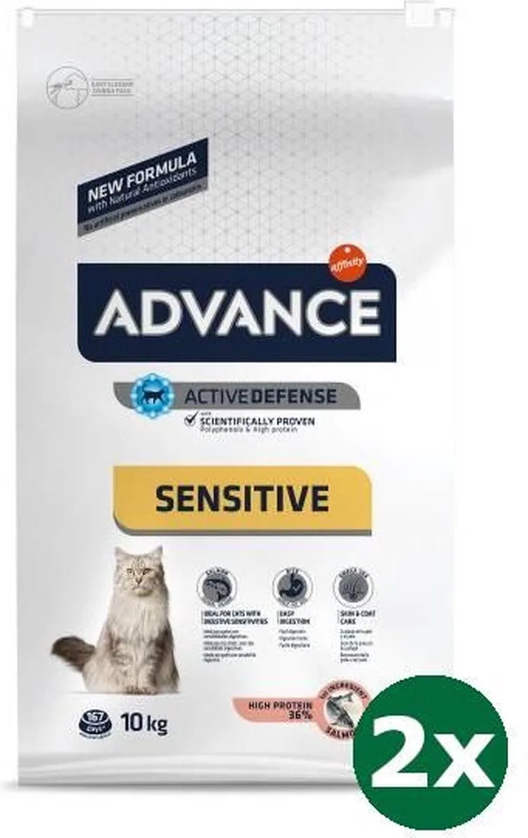 cat sensitive salmon kattenvoer 2x 10 kg von Advance – Produktfoto
