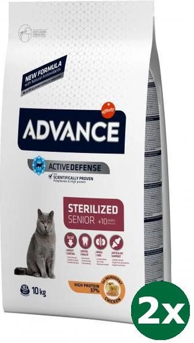 cat sterilized sensitive senior 10+ kattenvoer 2x 10 kg by Advance – product photo