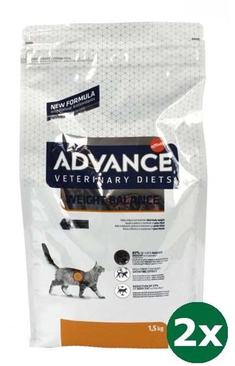 cat weight balance kattenvoer 2x 1,5 kg von Advance – Produktfoto