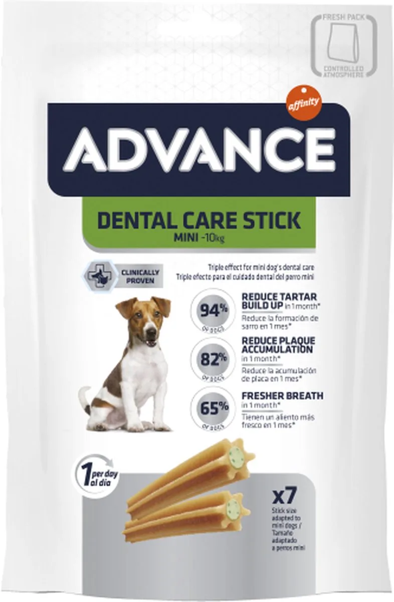 Dental Care Stick Mini - Kauwsnack voor Kleine Honden tot 10 kg - 7 Stuks 90 Gram från Advance – produktbild