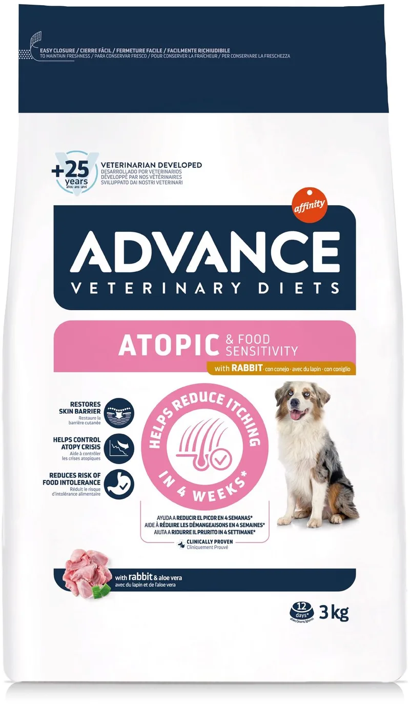 Dog - Atopic Gevoelige Huid - Graanvrij/Derma - Hondenvoer - 3 kg by Advance – product photo