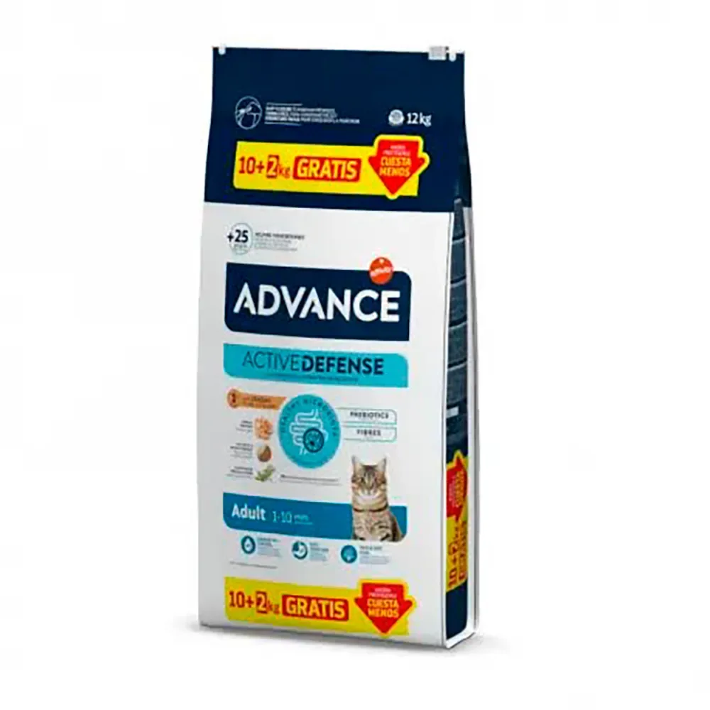 Huhn & Reis Trockenfutter für Erwachsene Katzen 10+2 KG von Advance – Produktfoto