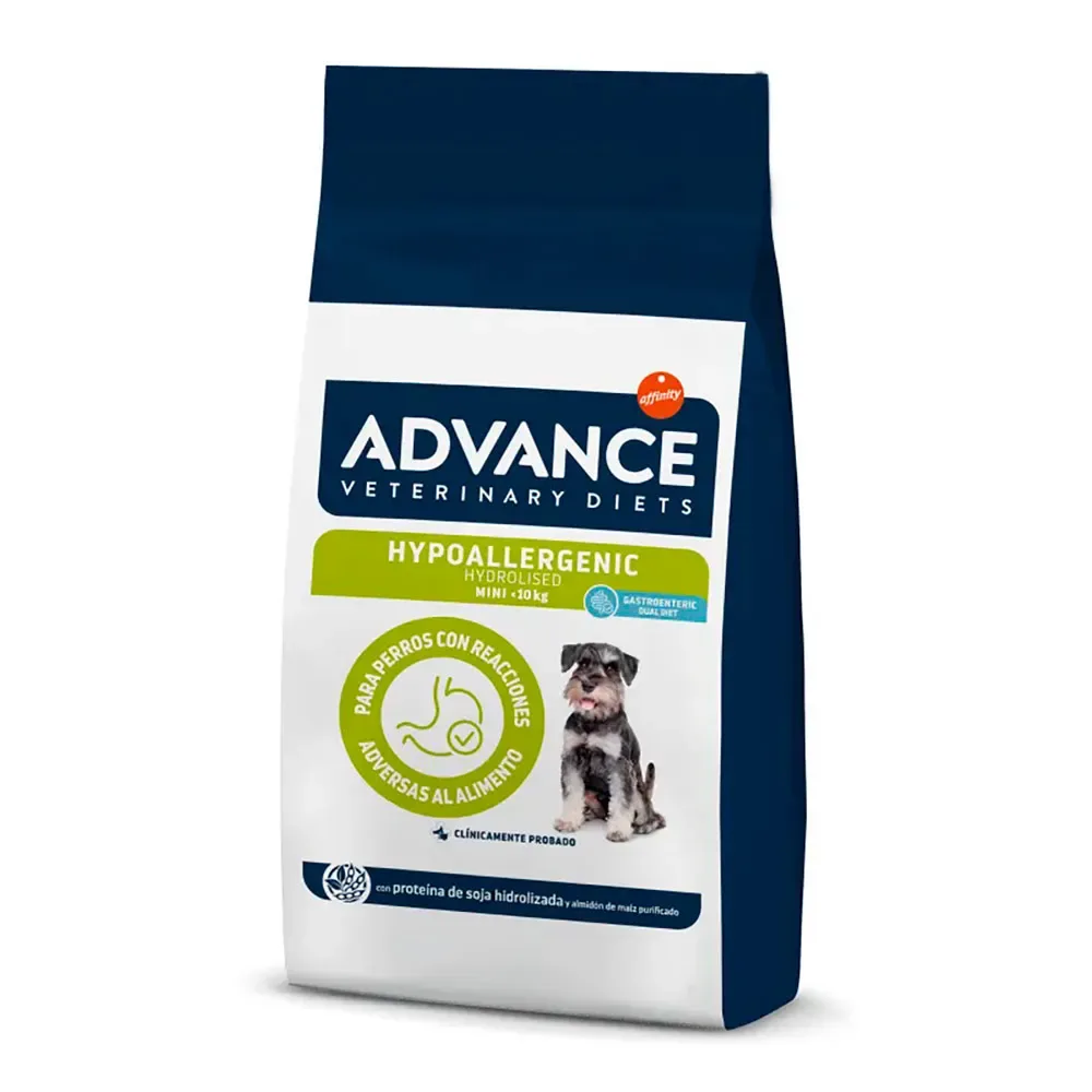 Trockenfutter mit hydrolysiertem Sojaprotein für Minihunde 2 KG von Advance – Produktfoto
