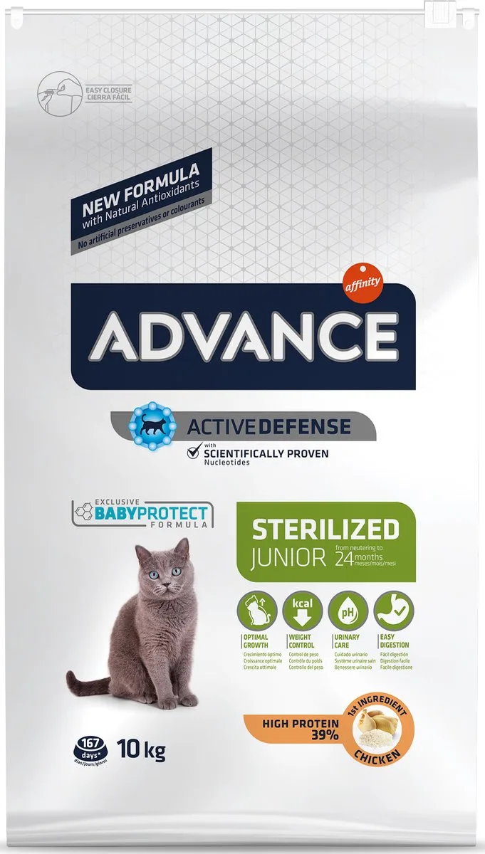 Junior - Sterilized - Chicken - Kattenvoer 10 kg by Advance – product photo