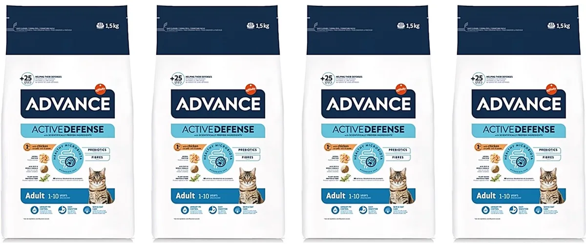 Kattenvoer - Kip Rijst 1.5kg - 4 stuks - Multipack van Advance – productfoto