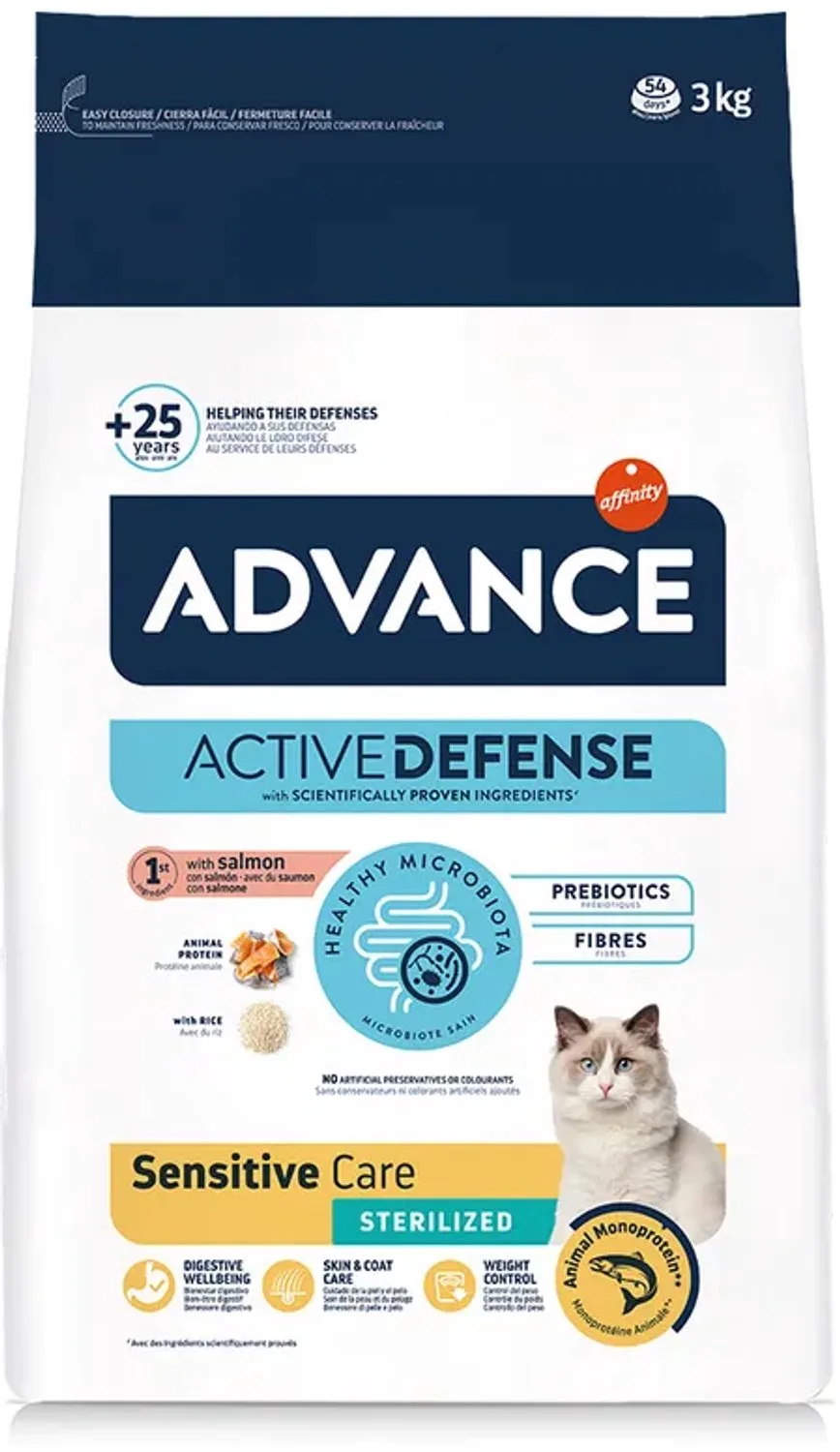 Kattenvoer Sterilized Zalm - Gevoelige Spijsvertering, 1.5kg - Met Omega 3 en 6 by Advance – product photo