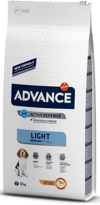 Medium Light 12 kg Hondenvoer von Advance – Produktfoto 1 von 2
