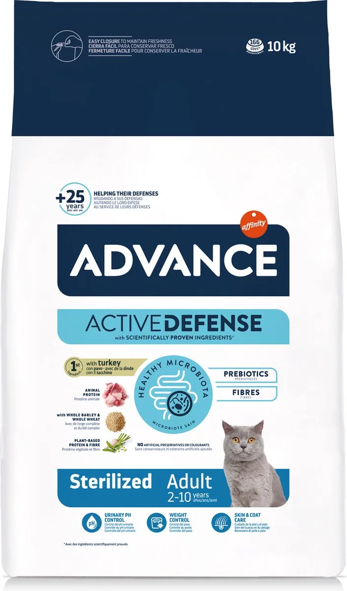 Sterilized - Turkey - Kattenvoer - 10 kg van Advance – productfoto