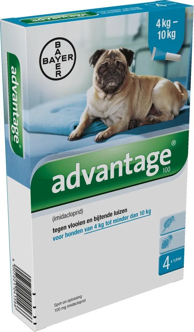 Advantage 100 Anti vlooienmiddel Hond - 4 pipetten