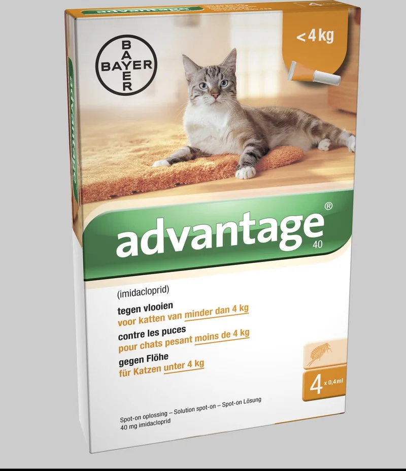 Advantage 40 Vlooiendruppels Kat tot 4 kg - 4 Pipetten by Advantage – product photo