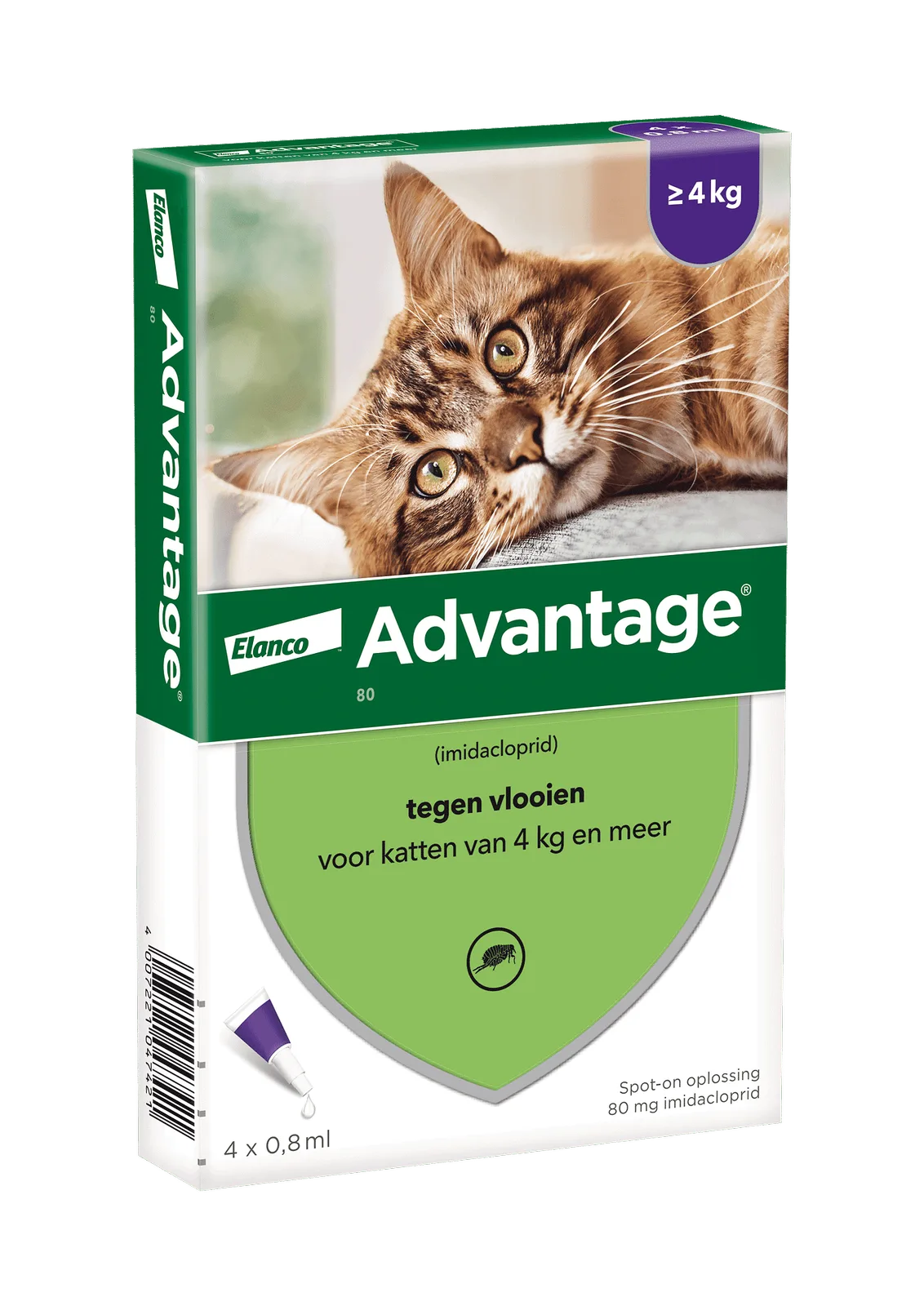 Advantage 80 kat 4 pipetten > 4 kg van Advantage – productfoto