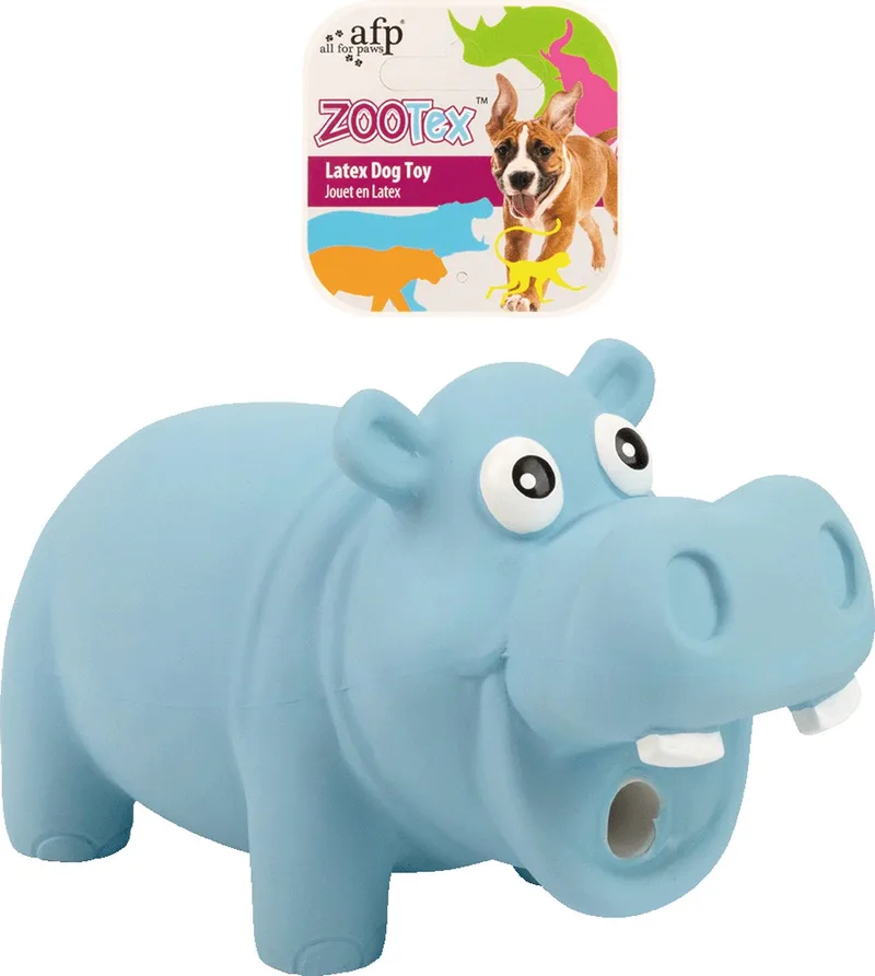 Hector the Hippo - Hondenspeelgoed - ZooTex - Latex hondenspeeltje - Met knorgeluid - L von AFP in Nijlpaard – Produktfoto
