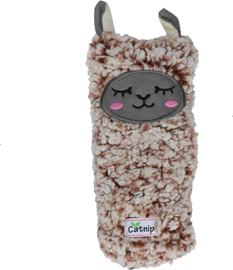 Kattenspeelgoed - Sok met katttenkruid - Lama Cuddler von AFP in Beige, Creme – Produktfoto