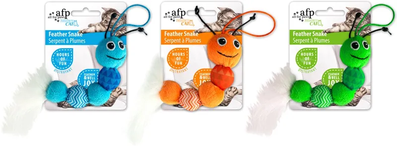 Modern Cat - Feather Snake Speelgoed voor katten - Kattenspeelgoed - Kattenspeeltjes by AFP in Multicolour – product photo