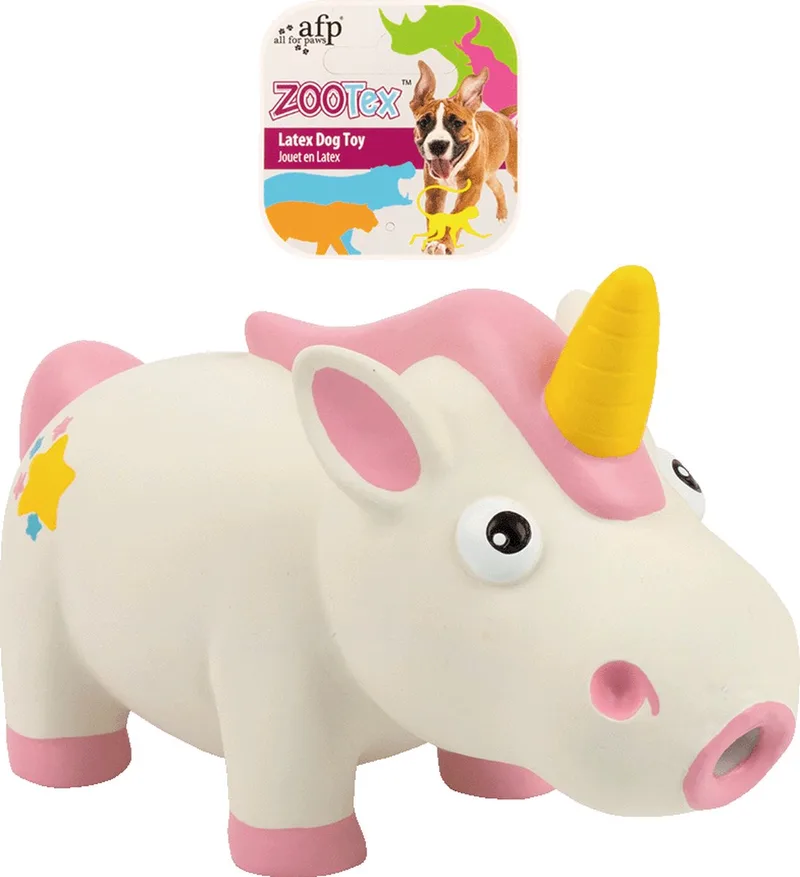Penelope the Unicorn - Hondenspeelgoed - ZooTex - Latex hondenspeeltje - Met knorgeluid - S de AFP en Eenhoorn – photo produit