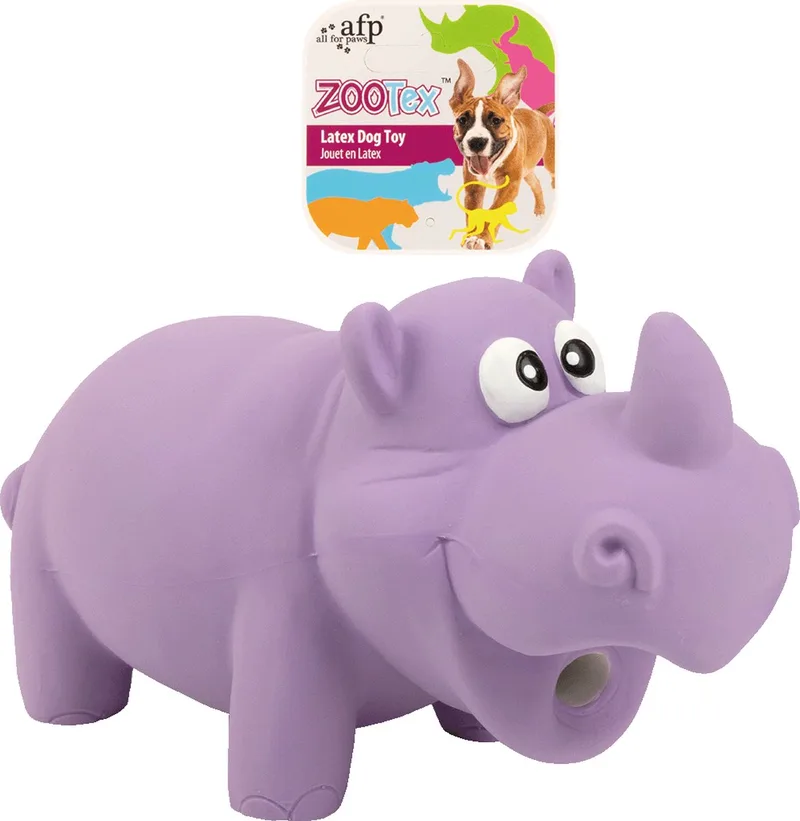 Reginald the Rhino - Hondenspeelgoed - ZooTex - Latex hondenspeeltje - Met knorgeluid - L fra AFP i Neushoorn – produktbillede