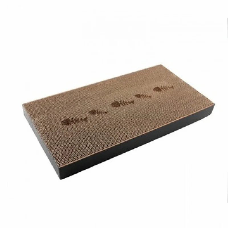 AFP Cardboard Scratcher - Grand - 47x24.5cm - With Catnip de All For Paws en Marron – photo produit