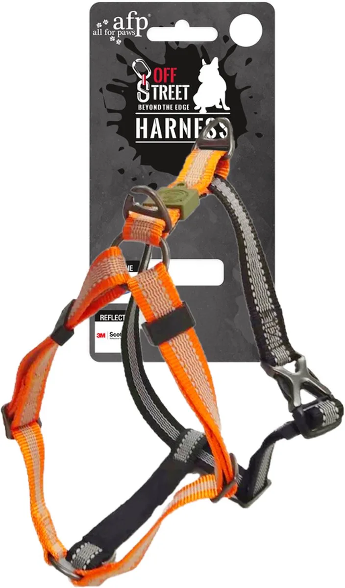AFP Off Street Dog Non-pull Harness Tangerine XL by All For Paws in Orange, Grey – product photo