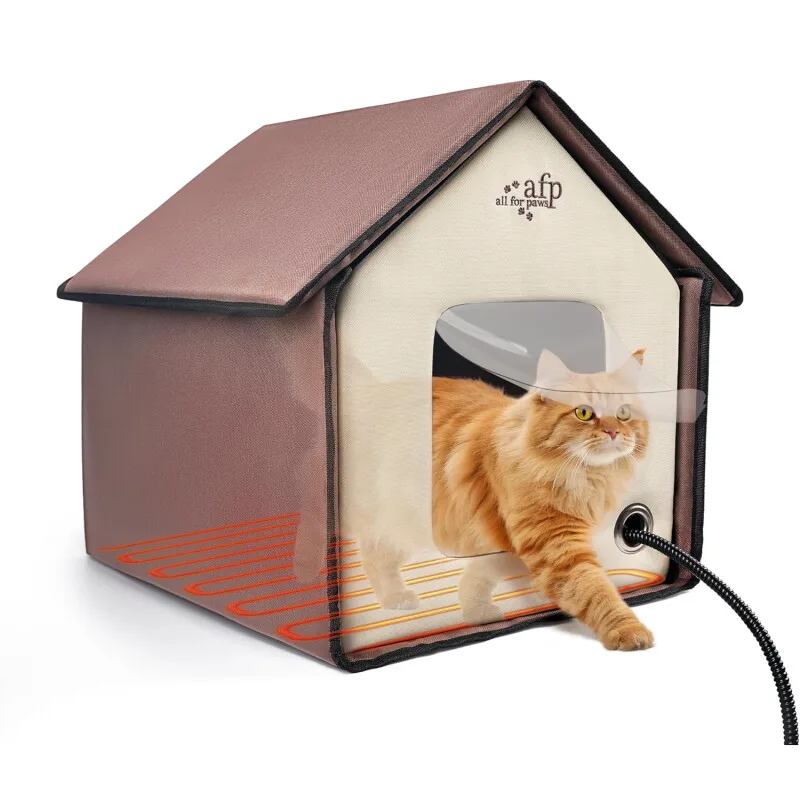 Beheiztes Katzenhaus für drinnen & draußen de All For Paws en Regular – photo produit
