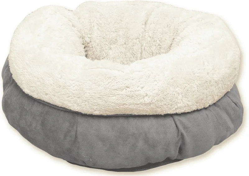 Donut Bed – Kattenmand – Biedt warmte en comfort voor katten of kleine honden – Ø 45cm – Grijs – Wasbaar met de hand von All For Paws in Variërend – Produktfoto