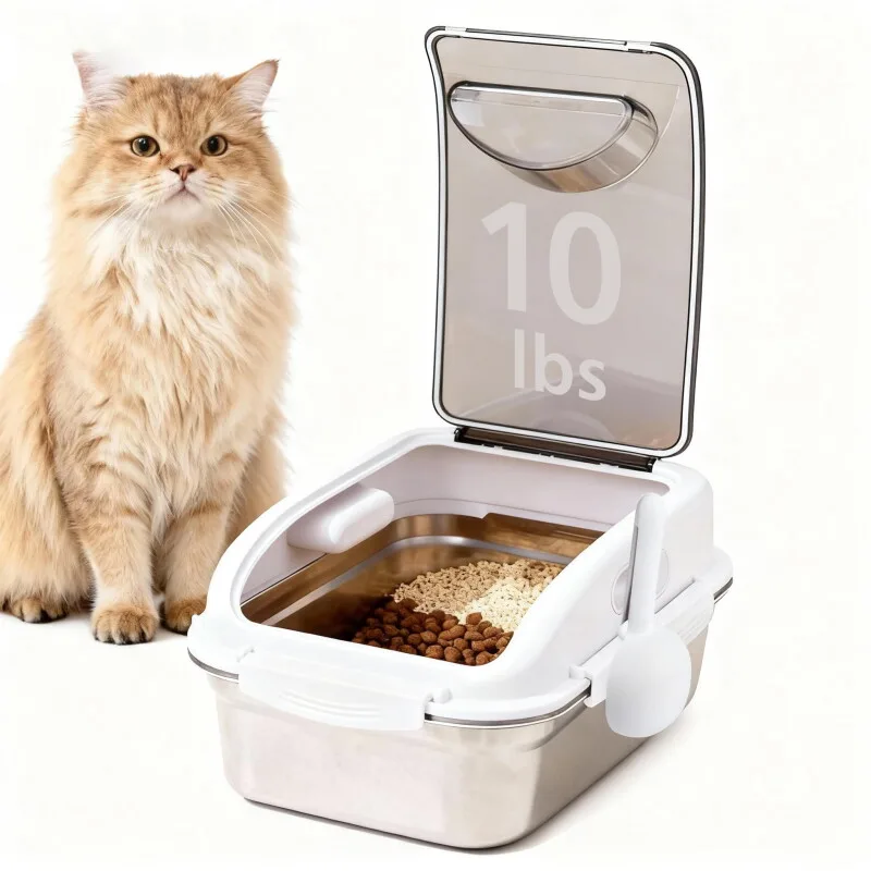 Edelstahl Futteraufbewahrungsbehälter 0,024 cm³ de All For Paws en Regular – photo produit