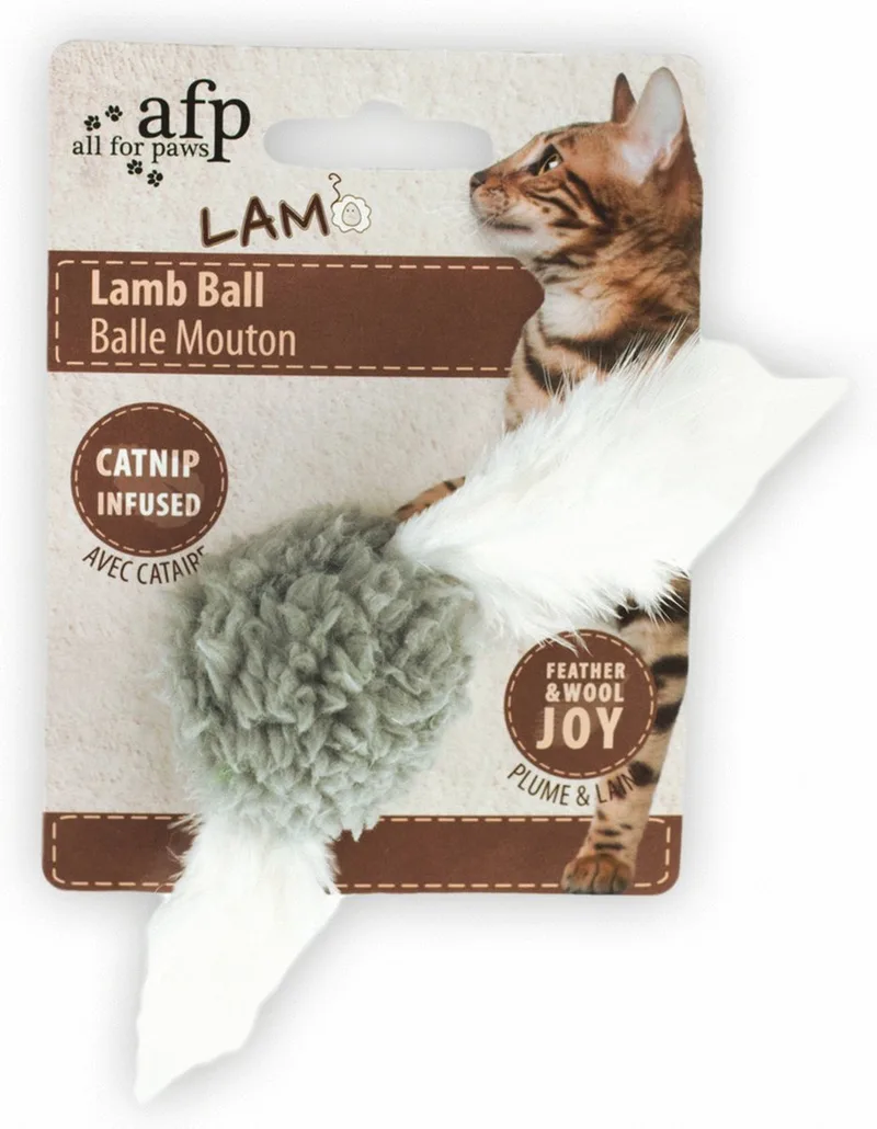 Lamb Ball (With Sound Chip) - Kattenspeelgoed - 5x5x3 cm Assorti by All For Paws in Blue – product photo