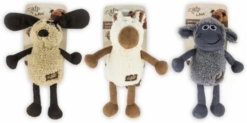 Lambswool Cuddle Jumbo Animal - Hondenspeelgoed - 28x27x8 cm by All For Paws in Multicolour – product photo