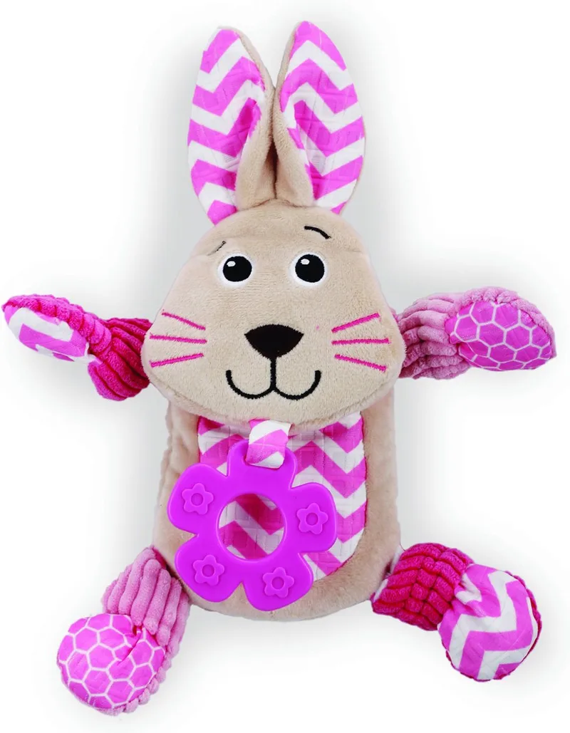 Little Buddy Comforting Bunny - Hondenspeelgoed - 35x25x4 cm Pink de All For Paws en Multicolore – photo produit