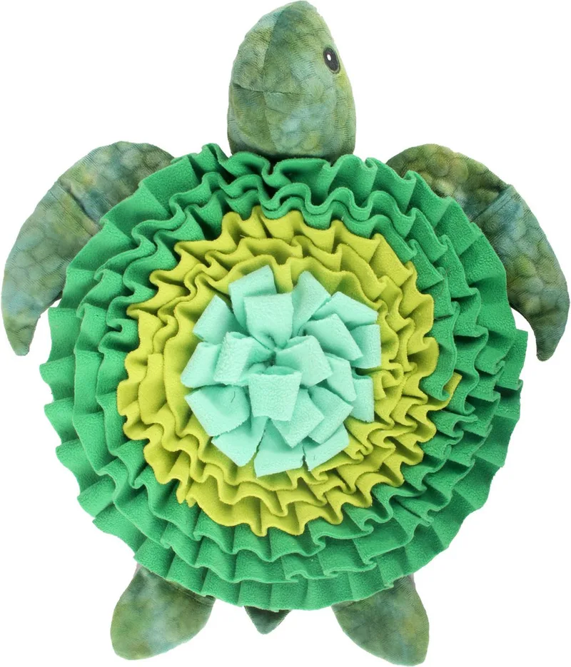 Snuffelmat Schildpad Chillie - Hondenspeelgoed - 53x47x10 cm Bruin de All For Paws en Vert – photo produit
