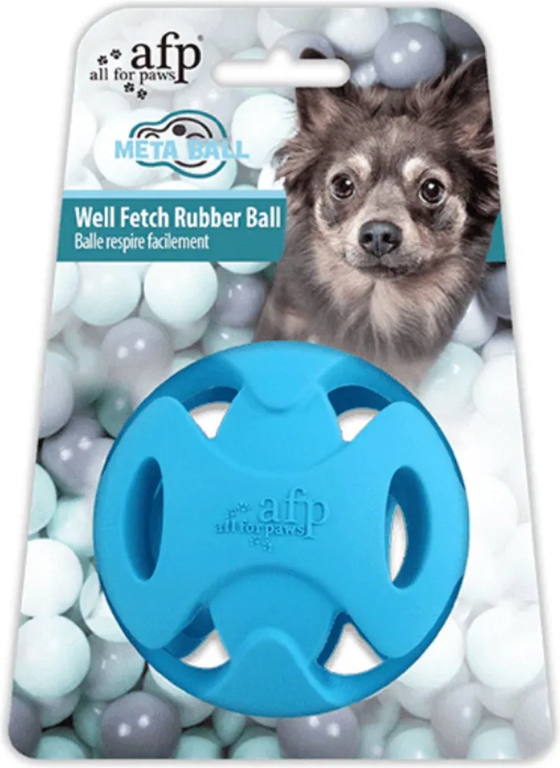 Well Fetch Rubber Ball Large - Hondenspeelgoed - Ø8.3 cm by All For Paws in Blue – product photo