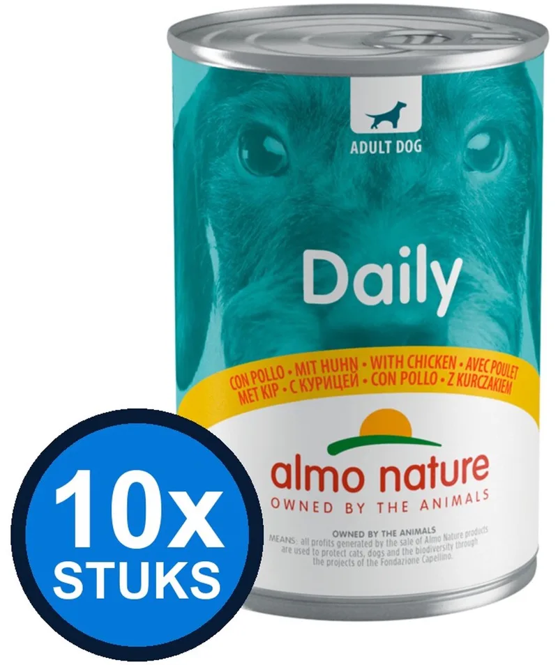 10x Almo Nature Daily - Kattenvoer Natvoer Blik - Kip - 400g by Almo Nature – product photo