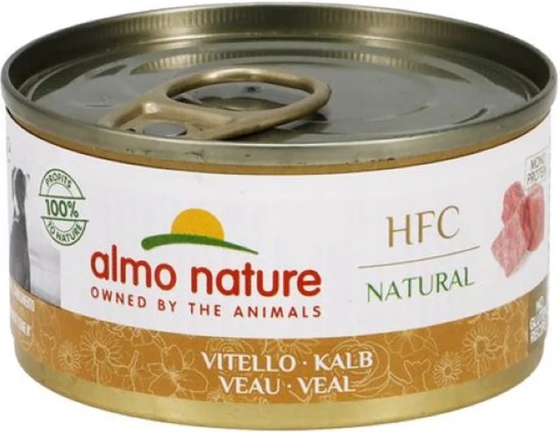 10x Almo Nature HFC Natural kalf natvoer hond - 95g de Almo Nature – photo produit