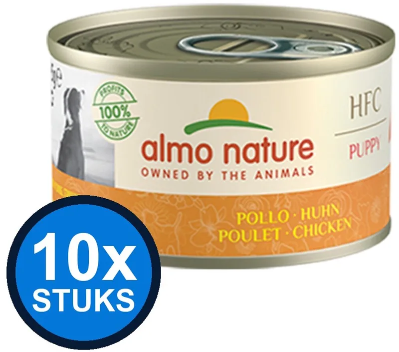 10x Almo Nature HFC - Puppy Hondenvoer Natvoer Blik - Kip - 95g von Almo Nature – Produktfoto