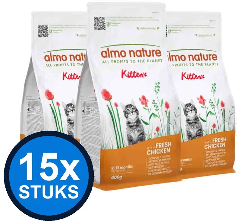 15x Almo Nature Life - Kattenvoer Droogvoer - Onderhoud - Kip - 400g by Almo Nature – product photo