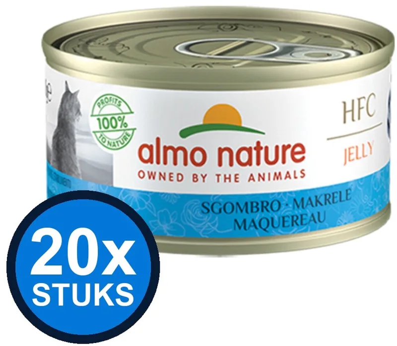 20x Almo Nature HFC - Kattenvoer Natvoer Blik - Gelei - Makreel - 70g von Almo Nature – Produktfoto